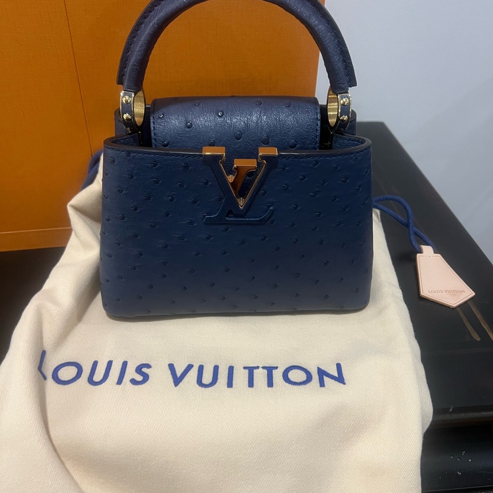 Louis Vuitton Exotic ostrich Capucine mini BB Top handle BNIB M81621